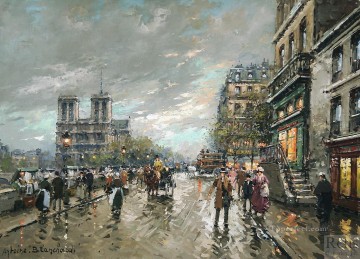 AB notre dame quai saint michel 1 Parisian Oil Paintings
